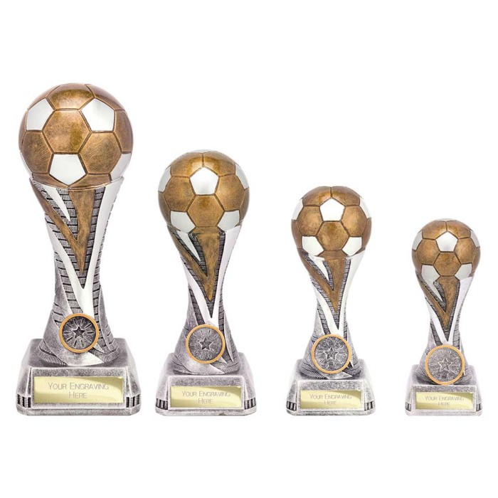TEMPEST FOOTBALL TROPHY - 4 SIZES - 15CM TO 25CM